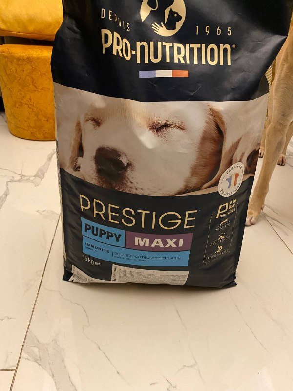 Мешок корма для щенков крупных и средних пород 15 кг