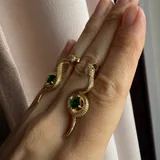 Чокер из черного бисера, длинные серебряные серьги, серьги змеи 3