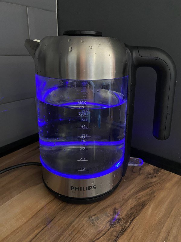 Philips электрический чайник стекло металл