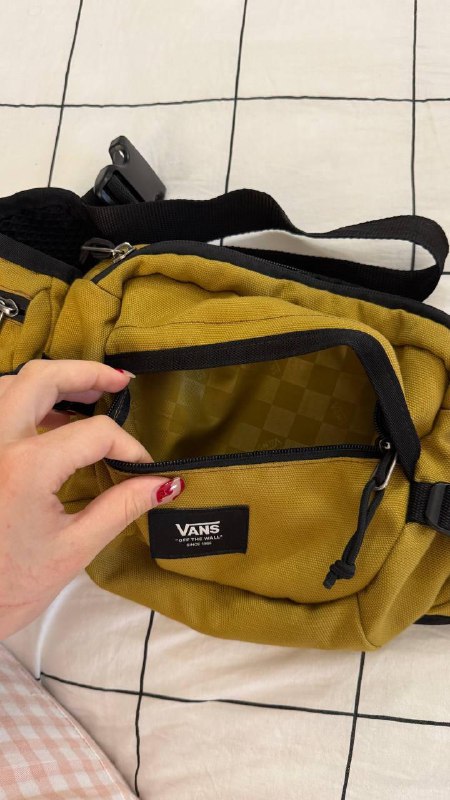 Сумка поясная мужская Vans, горчичного цвета