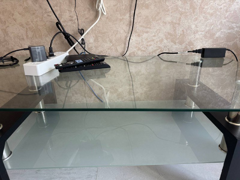 Журнальный стол стеклянный двухъярусный 2