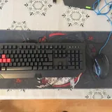 Мониторы Dell S2522HG, Acer KA220HQ, клавиатура, мышь, коврик, колонки 3