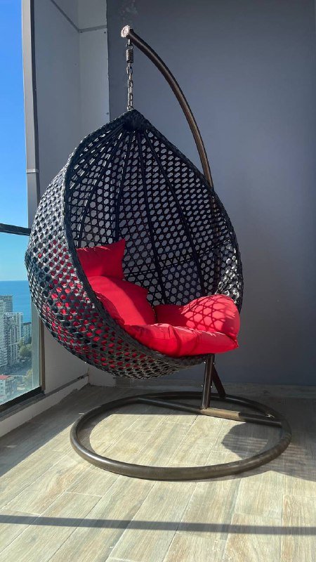 Кресло-кокон с подушкой для балкона и сада 6