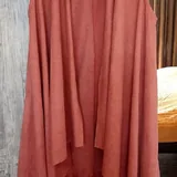 Жилет бохо, синяя кофта с оригинальными рукавами 1
