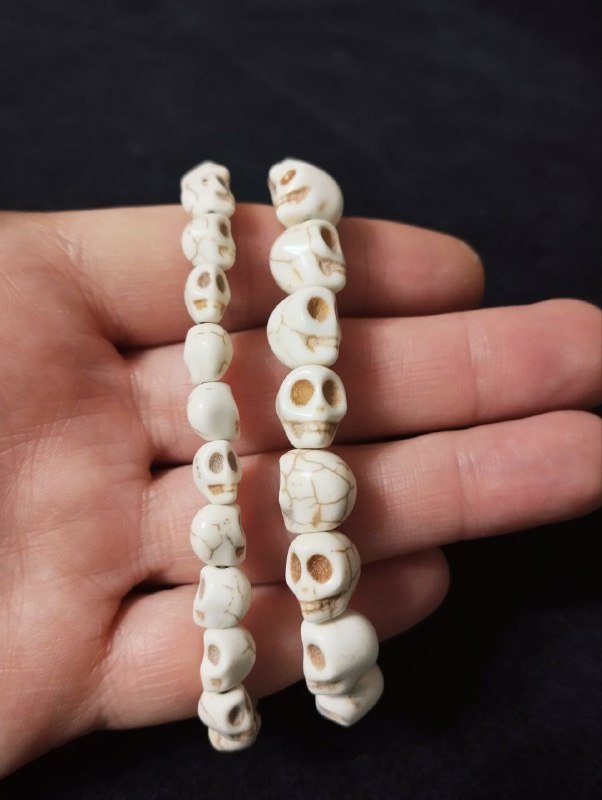 Браслеты из дерева, рудракша, лавовый камень, хоулит 6