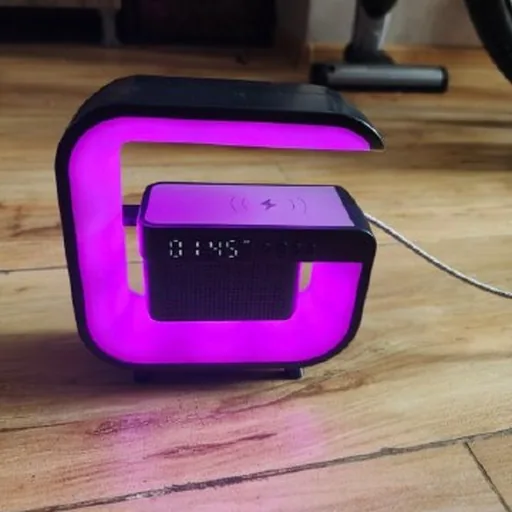 Беспроводная зарядка-ночник с Bluetooth-колонкой и часами