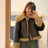 Дубленка Zara из экокожи XS 3