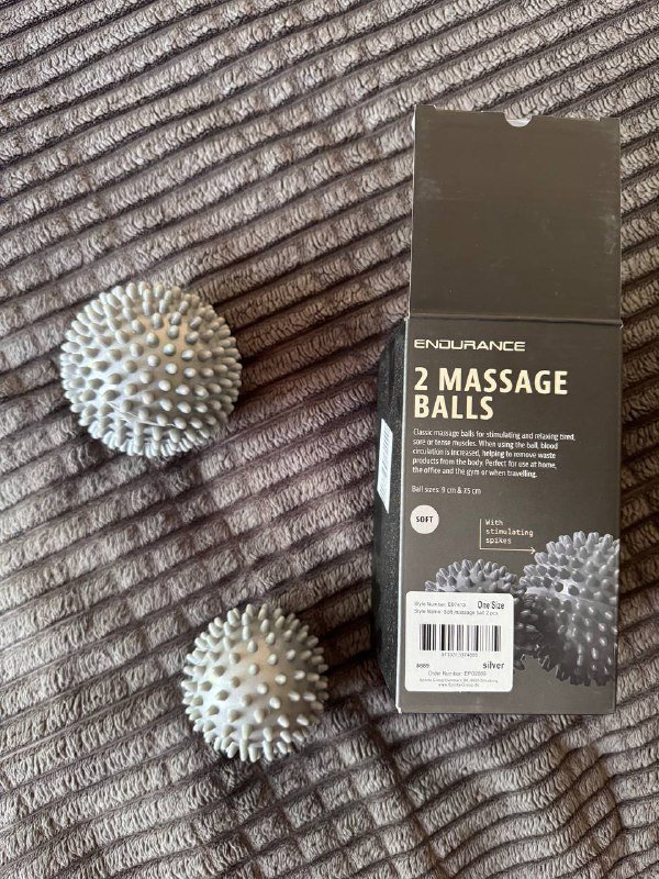 Массажные мячи средней жесткости 9 и 7,5 см, 2 штуки 2