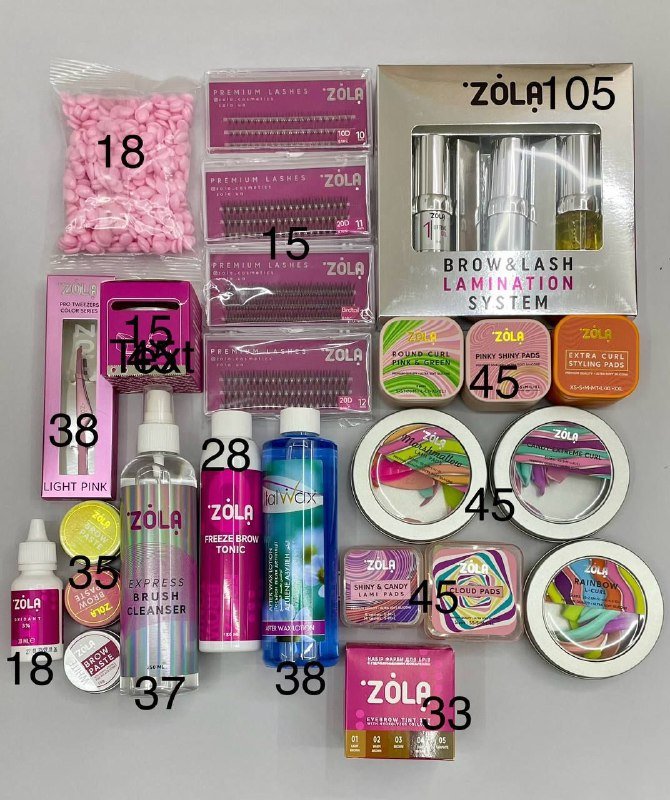 Продукция для ресниц и бровей: воск, лосьон, ресницы, наборы ламинирования