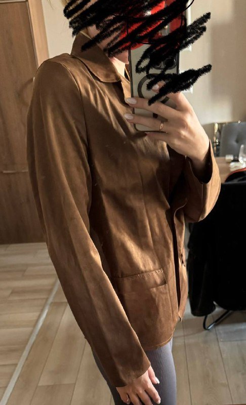 Рубашка из натуральной замши, размер XS 3