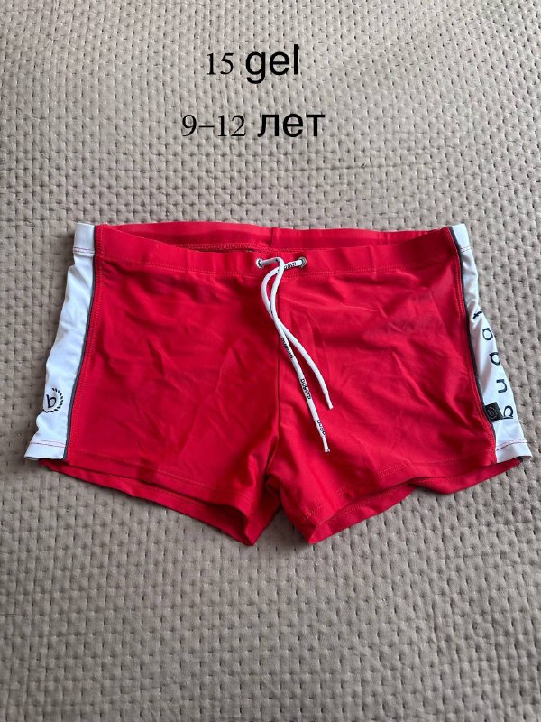 Плавательные шорты детские, красные плавки 2