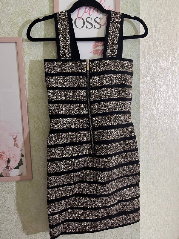 Бандажное платье S/M с камнями 2