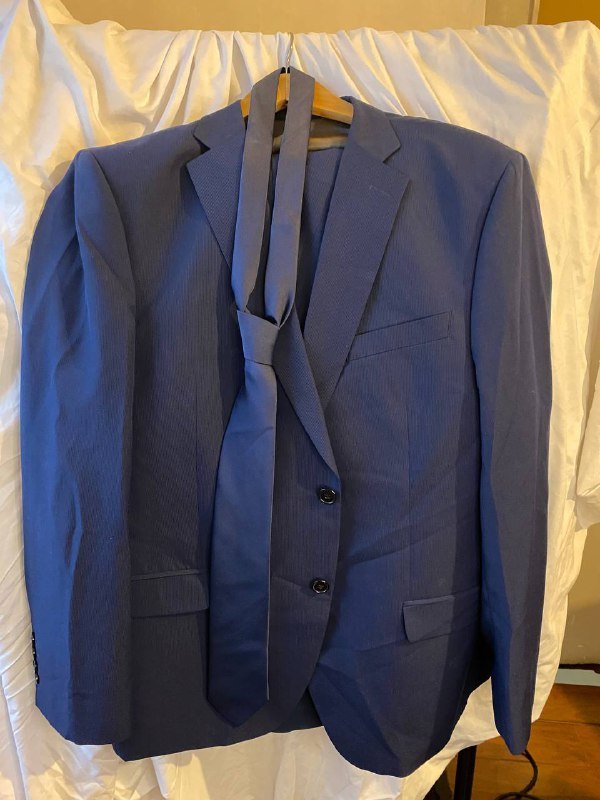 Мужской синий костюм с галстуком TRUVOR 52-54 размер