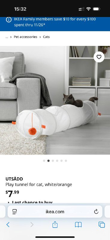 Тоннель для котов, большой лоток