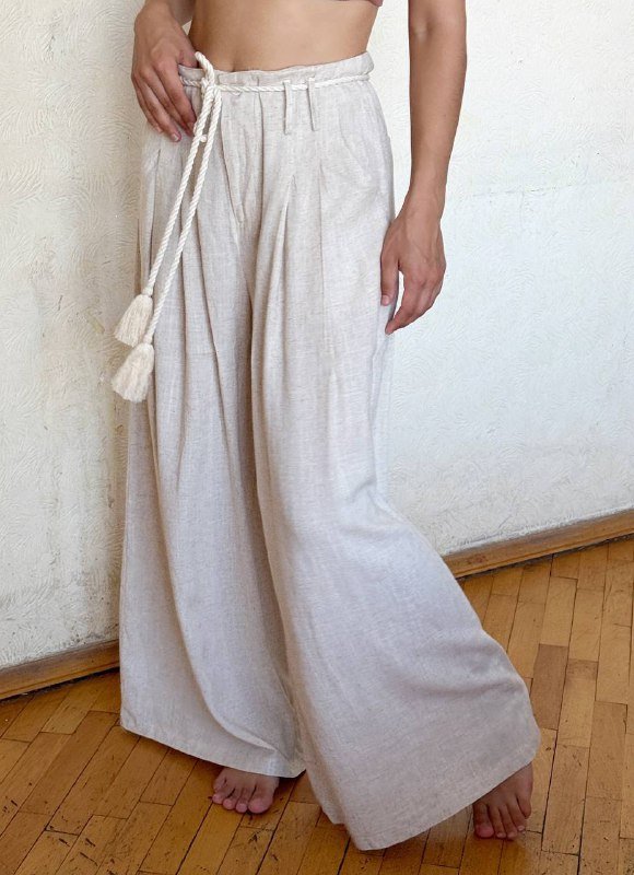 Женские штаны со льном 4