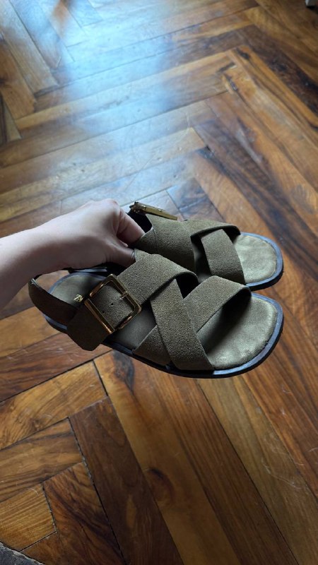 Босоножки женские Zara 37 размер хаки 3
