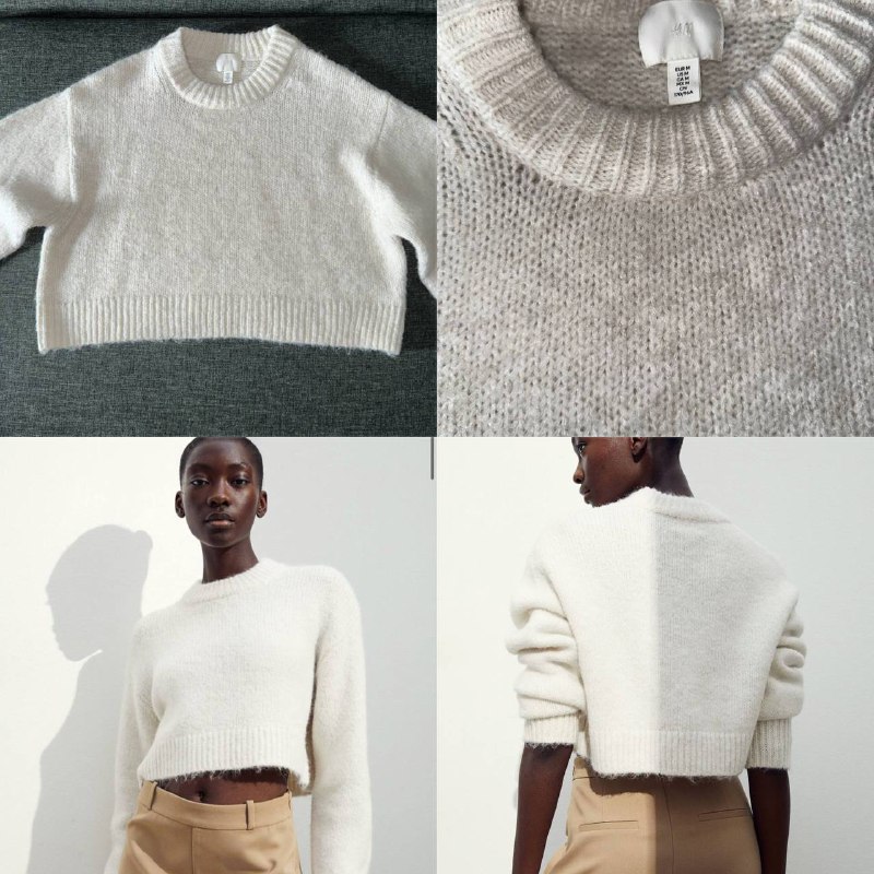 Cropped jumper H&M оверсайз новый M L