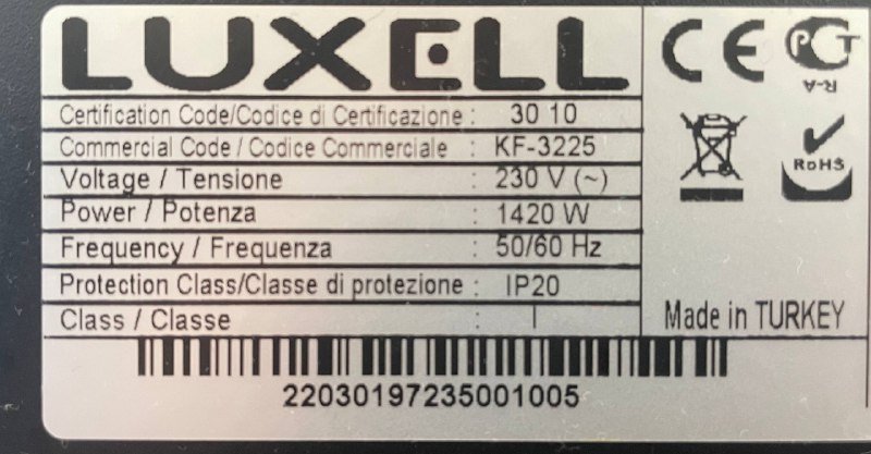 Электрическая духовка Luxell KF-3225 4