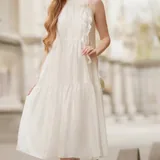 Белый сарафан, топ и брюки 2