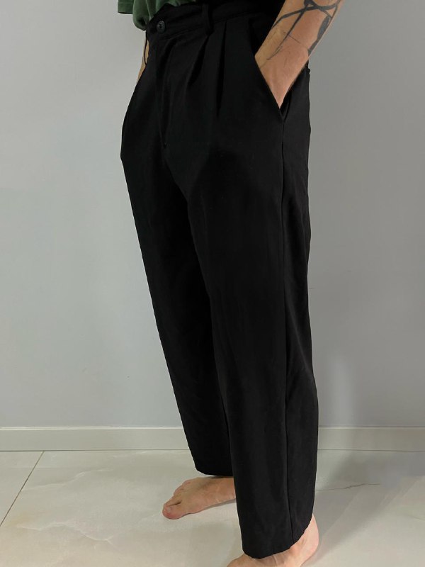 Брюки ZARA черные широкие прямые 2