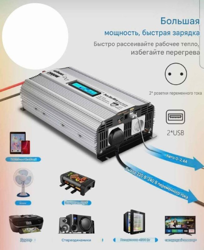 Панель 100 W складная, солнечная батарея 5