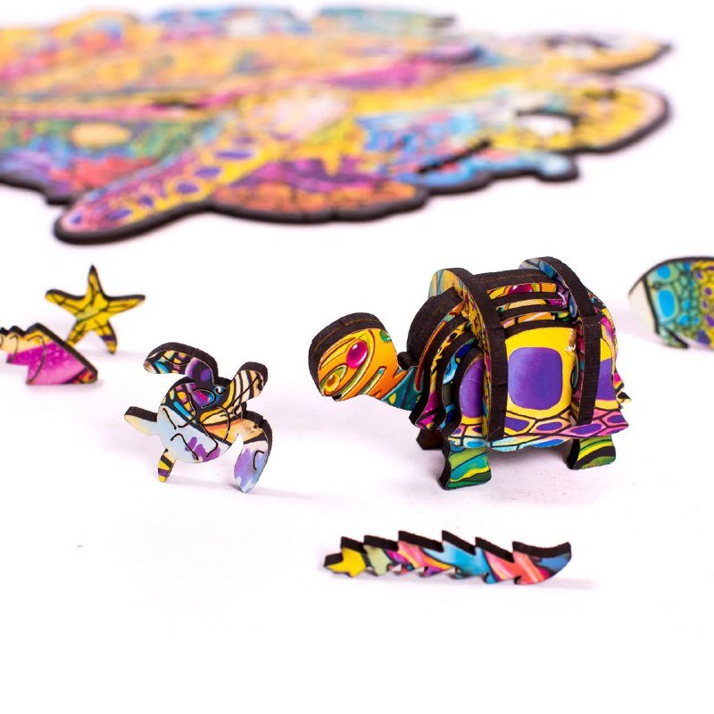 Деревянные пазлы Черепаха 6