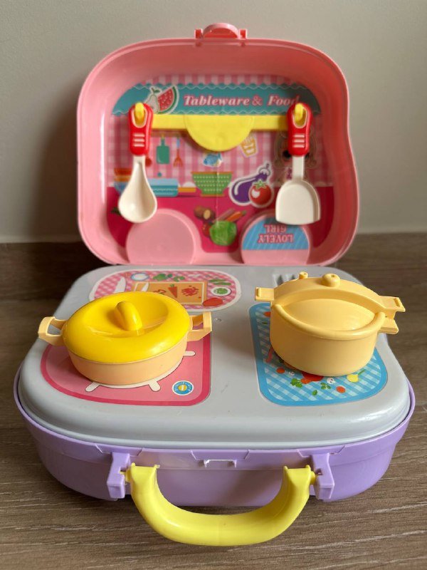 Многофункциональная сумка с игрушечными кухонными принадлежностями 3