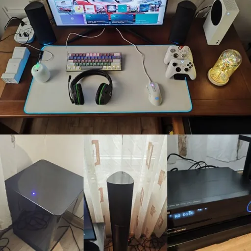 Xbox Series S, игровой монитор, гарнитура, геймпады, мышь, клавиатура