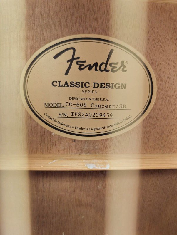 Акустическая гитара Fender CC-60S с ремнем, чехлом и струнами 4