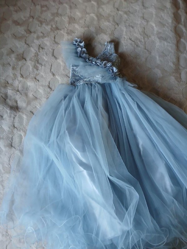 Платье детское бальное Эльза 7-8 лет