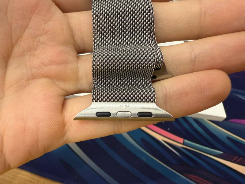 Ремешок для Apple Watch 45mm Milanese Loop Silver оригинал 2
