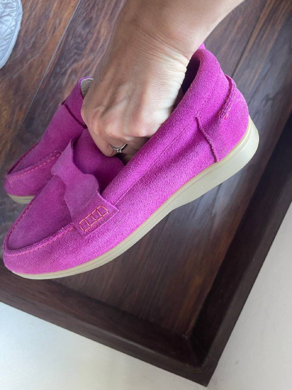 Лоферы из натурального замша, размер 39 3