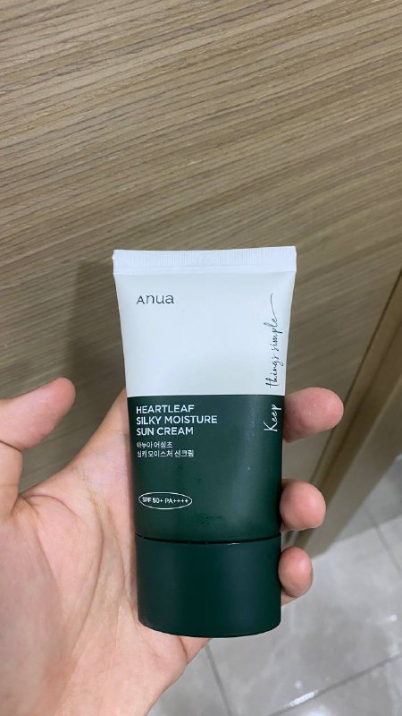 Солнцезащитный крем для лица ANUA Heartleaf silky moisture