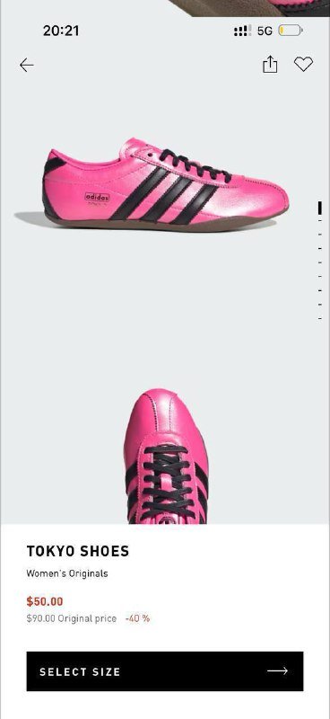 Женские кроссовки Adidas Tokyo ярко-розовые 3