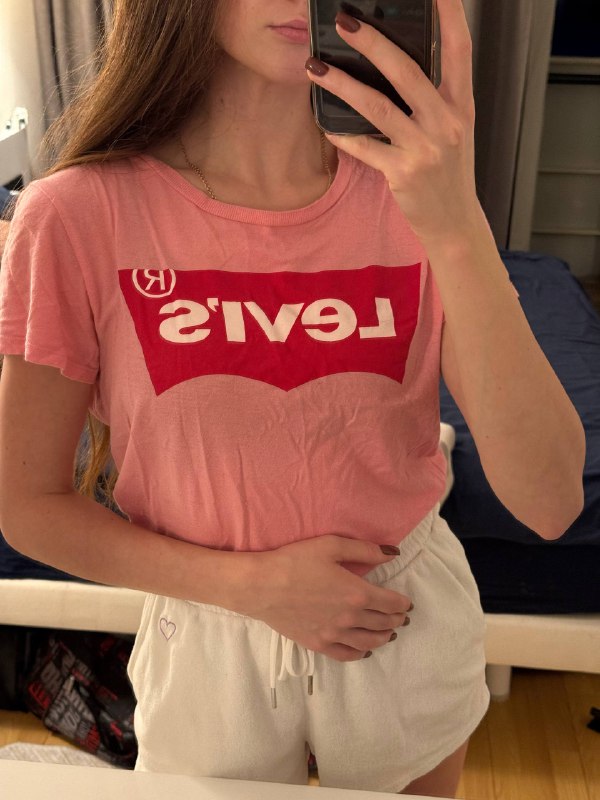 Женский розовый топ, майка FSBN sister, футболка Levi’s 5