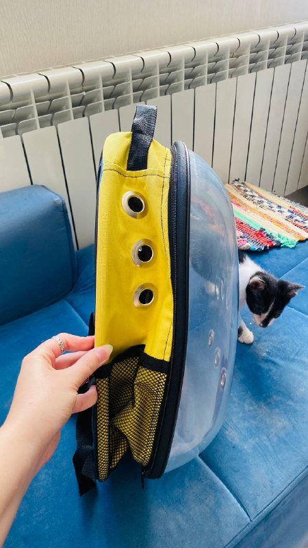 Переноска рюкзак для животных 33x25x40 желтый 4