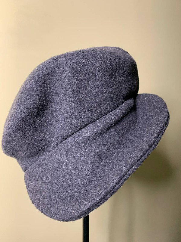 Винтажная кепка шерстяная серо-графитовая 3