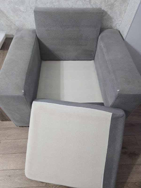 раскладной диван и два кресла серые 5