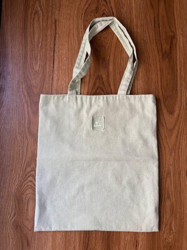 Зеленый двусторонний шопер сумка