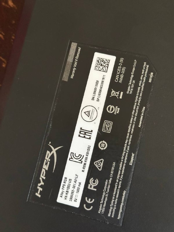 Механическая игровая клавиатура HyperX Alloy FPS RGB 3