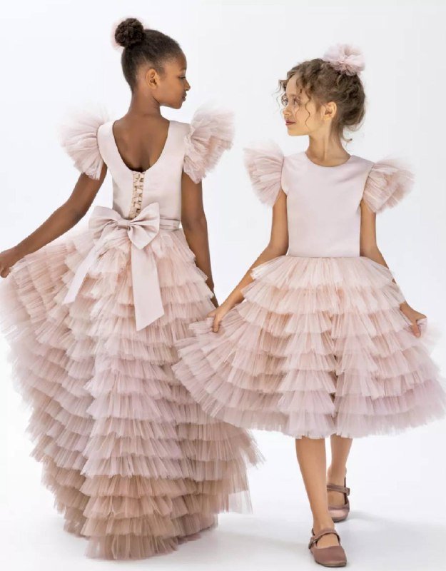 Детское платье пыльно-розовое 2