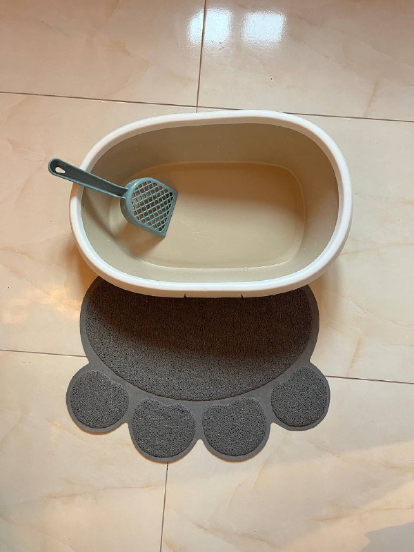 Туалет кошачий с лопаткой, коврик, лоток