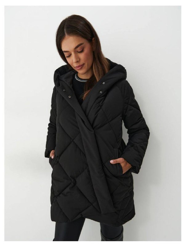 Куртка зимняя женская Mohito черная s-m