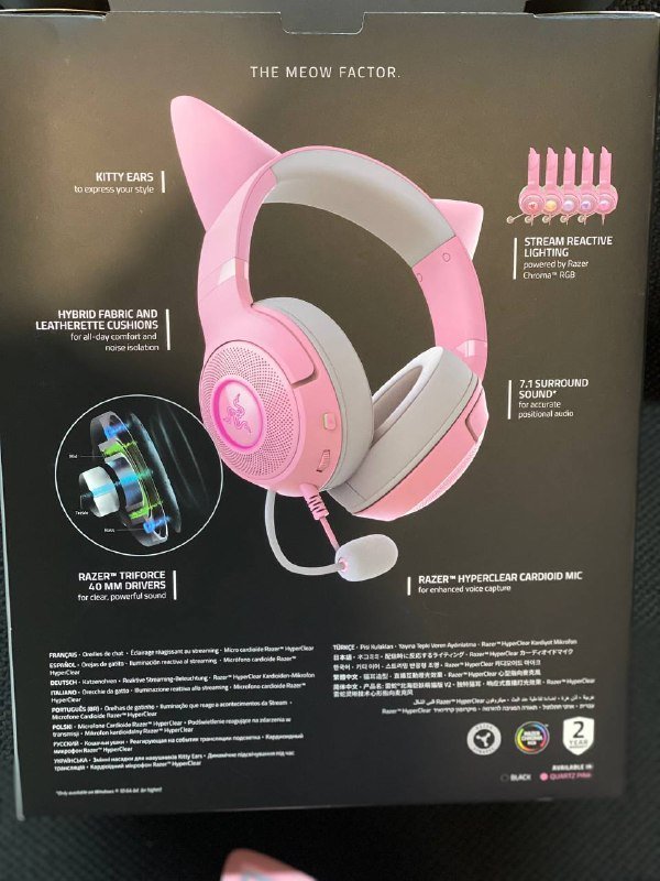 Наушники Sony wh-1000xm4, Наушники Razer Kraken kitty v2 pink 9