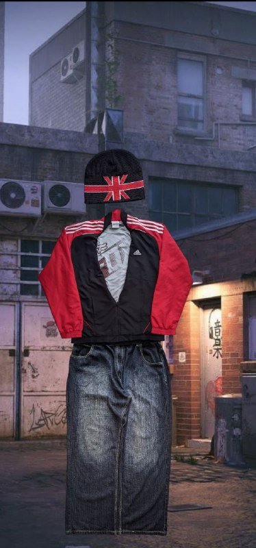 Шапка, Адидас куртка, Футболка, Архивные джинсы