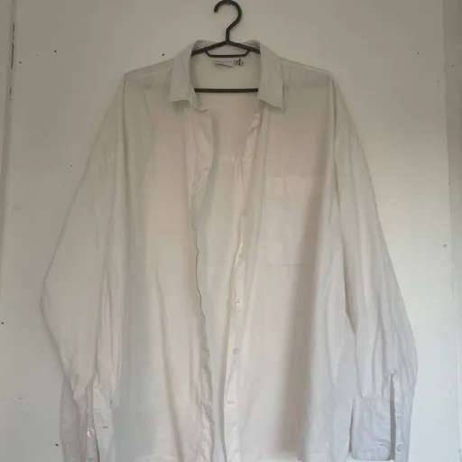 Белая хлопковая рубашка ASOS oversize