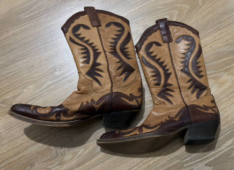 Ковбойские кожаные сапоги женские размер 40 3