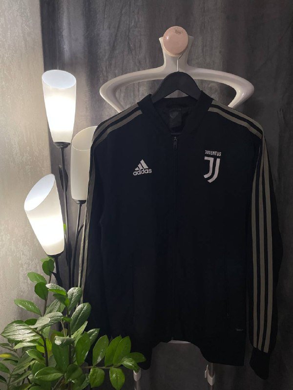 Adidas Juventus мужская спортивная куртка на молнии черная L