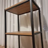 Металлический стеллаж с полками из ДСП 3