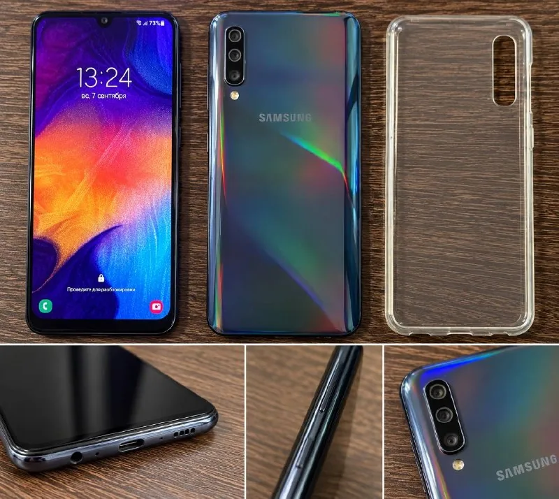 Samsung Galaxy A50, прозрачный чехол